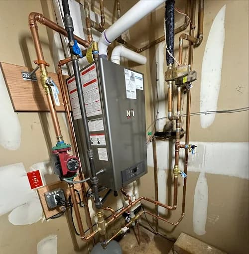 Professional water boiler installation by Air2Cool technicians